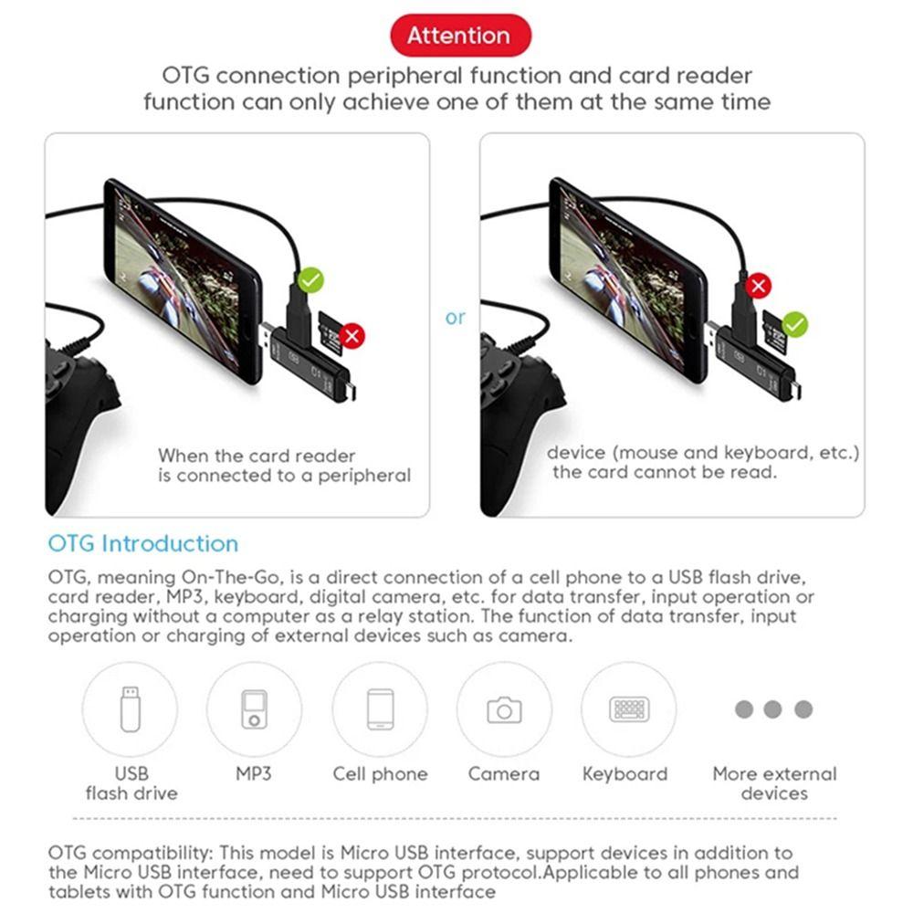 Адаптер-картридер Type C USB 6 в 1 OTG для аксессуаров для ноутбука