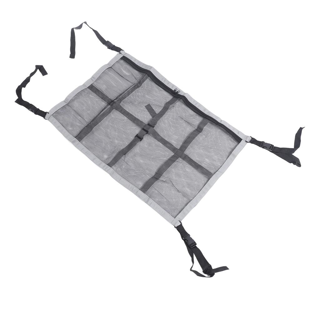 Mesh Car Roof Storage Organizer Multifunctional Double Layer Strengthen Load Bearing Ceiling Cargo Net for Truck SUV L