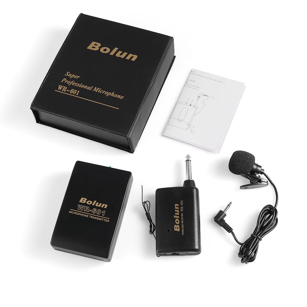 Portable Speech Speaker Clip Mic System Lavalier Lapel Wireless Microphone FM Transmitter Receiver