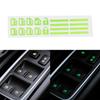 1/2 шт., автомобильный стайлинг, светящиеся наклейки на переключатель окна, ночная светящаяся кнопка, автонаклейки, универсальные, зеленые, оранжевые, синие