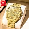 Watch Mens Watch Luxury Tonneau Quartz Watch Waterproof Luminous Multifunctional Chronograph Watches For Men