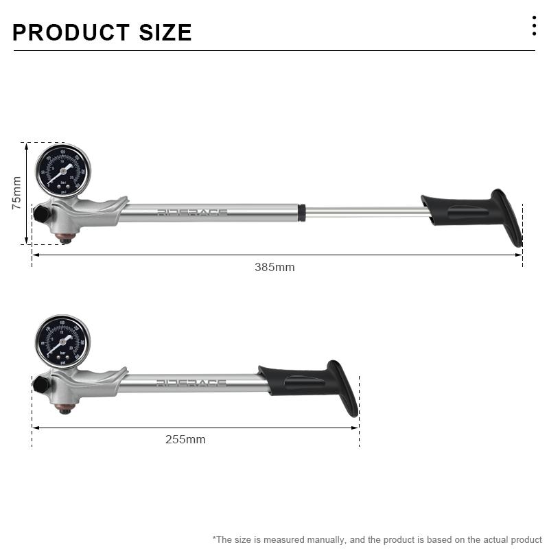 RIDERACE Велосипедный насос с амортизатором 300 psi с манометром Высоконапорный портативный ручной насос для накачки шин Велосипедная вилка Задняя подвеска Насос
