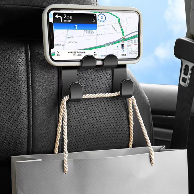 Подголовник для автомобильного сиденья, крючок, вешалка, органайзер для хранения, универсальный, для сумочки, кошелька, пальто, универсальный, автомобиль, черный