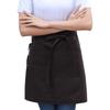 Unisex Waterproof Half Apron with 2 Pockets Waitress Chef Waist Apron Resistant Restaurant Cafe Lace-up Short Apron