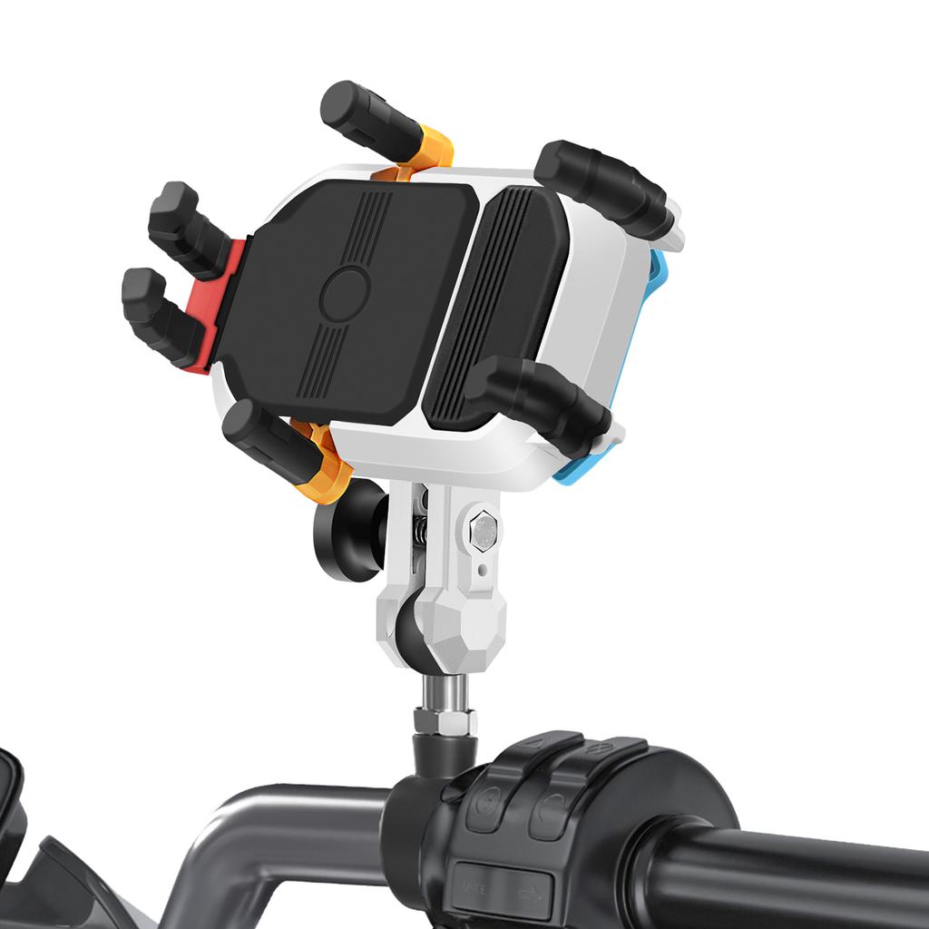 Motorcycle Phone Mount Holder Waterproof Motorcycle Cell Phone Holder Anti-theft 360° Rotation M10