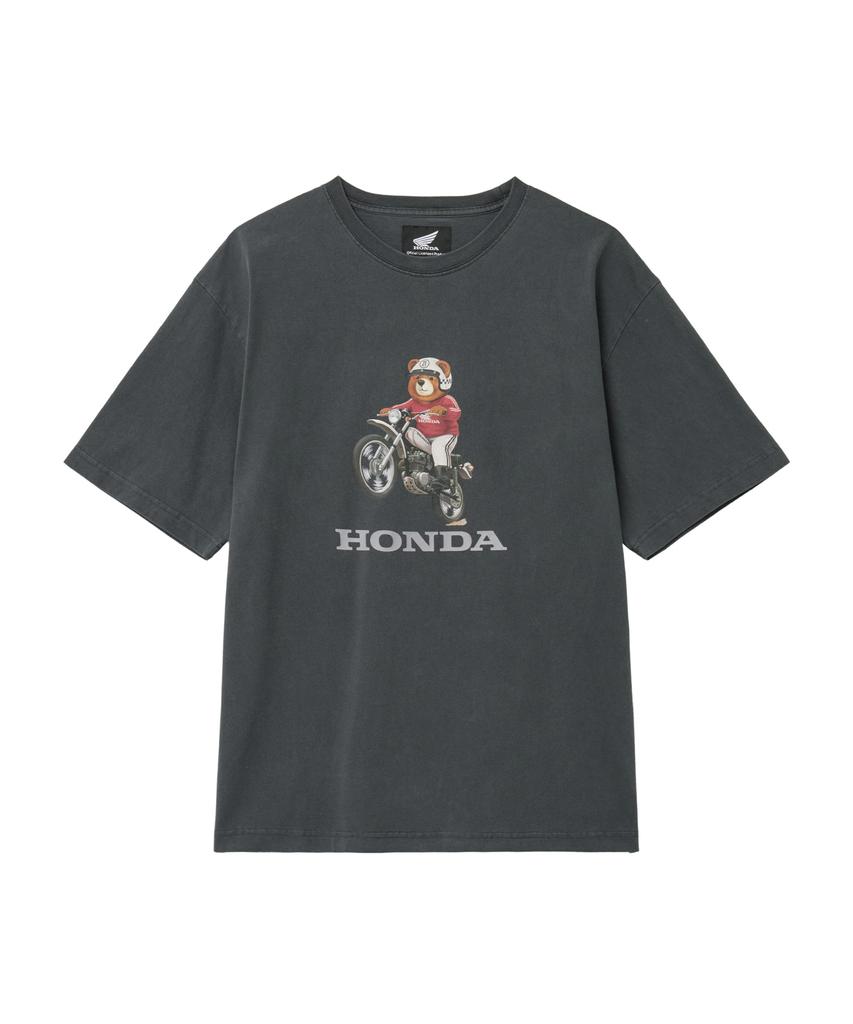 PHYPS MOTORCYCLE Offroad Bear Short Sleeve Charcoal
