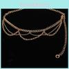 Metal Waist Chain For Women With Carved Details Unique Jewelry For Autumn Winter Fashion