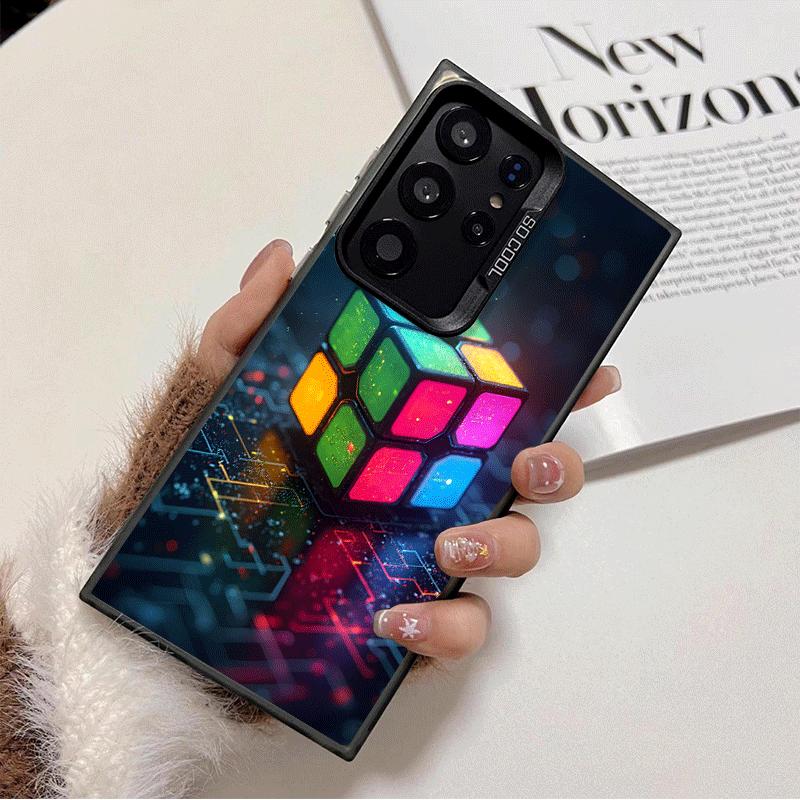 Rubik Cube Formula Spoofs Math Shockproof Phone Case for Samsung Galaxy S26 Edge S25 Ultra S24 FE S23 Plus S21 Cover Anti Fall F