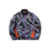 Li Ning Logo Sports Fashion Series All Over Print Loose Fit Logo Sports Stand Collar Jacket Men Jackets Purple AFDR295-1