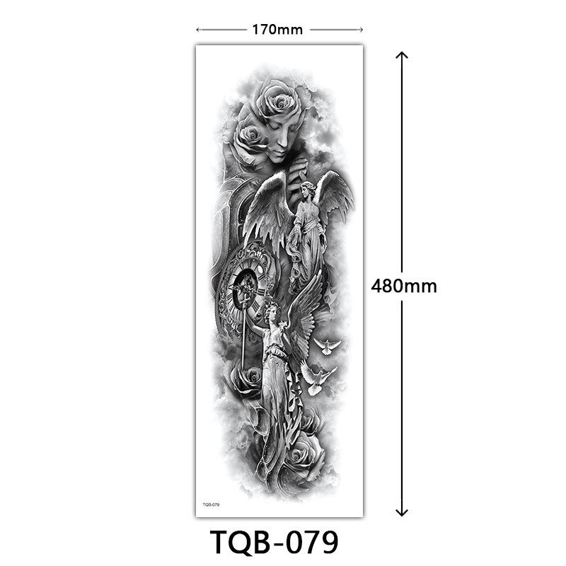 Наклейка-тату на всю руку, Наклейка-тату на всю руку с большой картинкой, Наклейка-тату с цветами на руку Тату