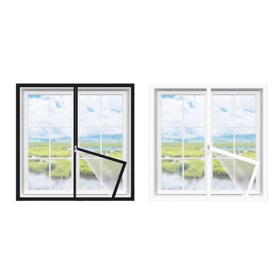 Набор для замены оконной сетки Защита от комаров Дизайн с крепежной лентой Легко установить Универсальный размер Сетка для окон своими руками с регулировкой