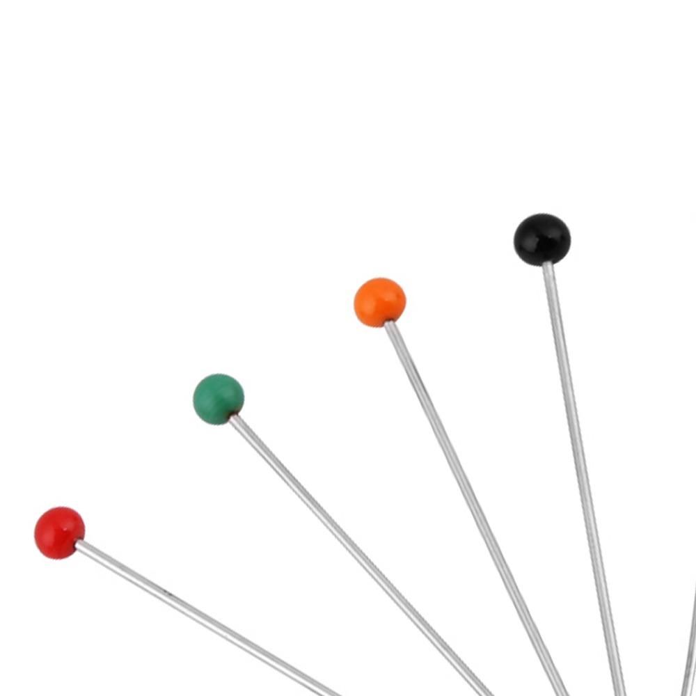 1000pcs Multicolor Glass Ball Head Pins High Temperature Resist Dressmaking Pins Flower Decoration