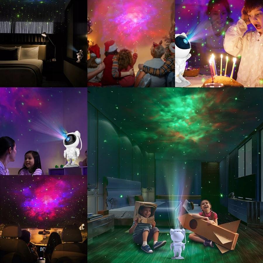 Night Lamp Led Projector Sky Star Astronaut For Kids Remote Control