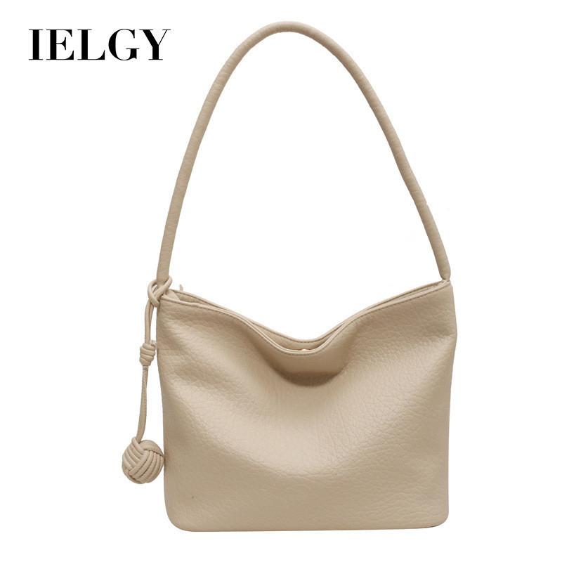 IELGY Large-capacity Simple and Versatile Portable Shoulder Bag, Popular Texture Korean Bucket Bag