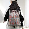 Foldable Fabric Women's Backpack with Cord Large Capacity Foldable Backpack Casual Backpack