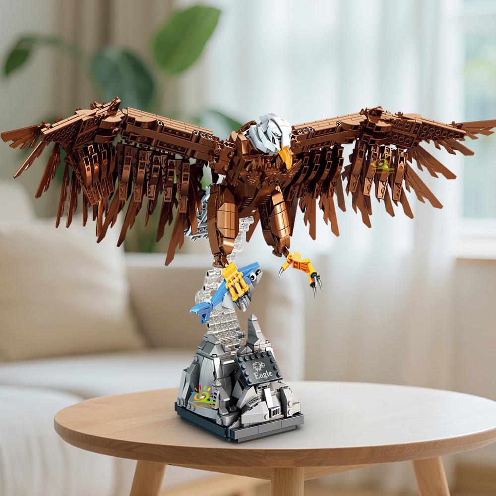 Moc Eagle Model Building Block Falcon Animal Series Bricks Assembly Toy For Children Diy Home Desk Decoraction