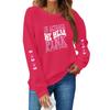 Breast  Sweatshirts For WomenRibbon Breast  Shirt Cute Dog Graphic  Long Sleeve Tops