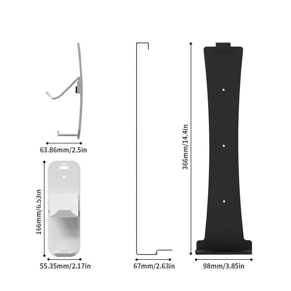 Комплект для настенного крепления, совместимый с Playstation5 Slim Disc и Edition, с держателями для хранения контроллера и гарнитуры