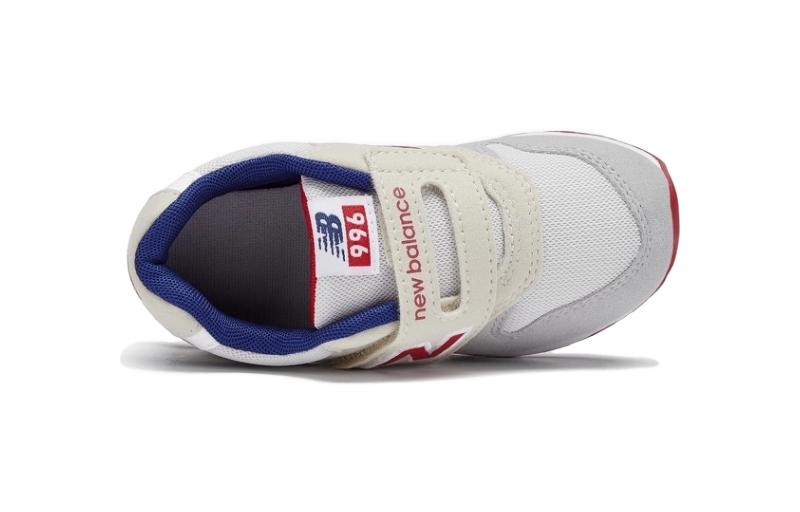 New Balance NB 996 Легкие Устойчивые к истиранию Низкие Детские Кроссовки Серый Бежевый Синий Для Младенцев и Малышей IZ996JD3