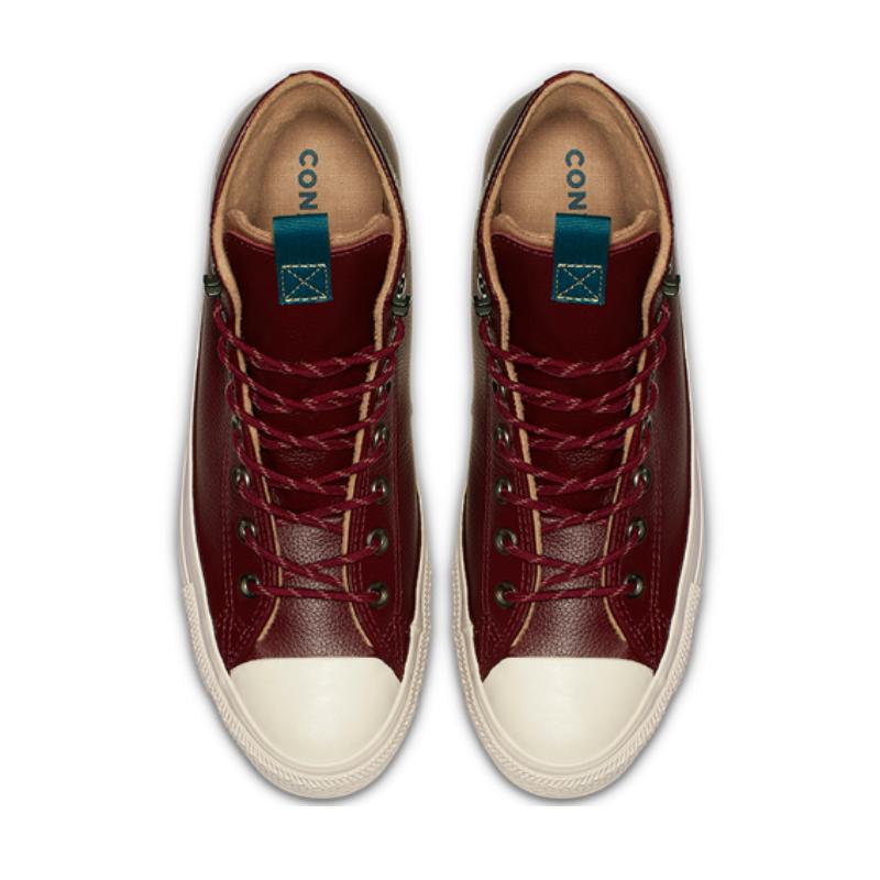 Converse Chuck Taylor All Star Desert Storm Кожаные Высокие Кеды Классический Комфорт Высокие Эспадрильи Унисекс Бордовый