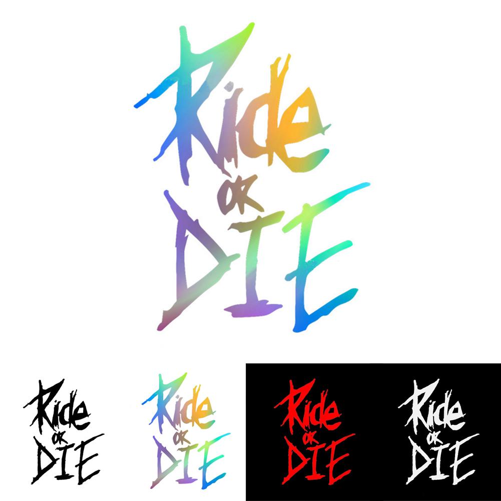 1 шт. Наклейка светоотражающая на велосипед Ride OR DIE, декоративная наклейка для автомобиля, мотоцикла, питомца, аксессуары для велосипеда