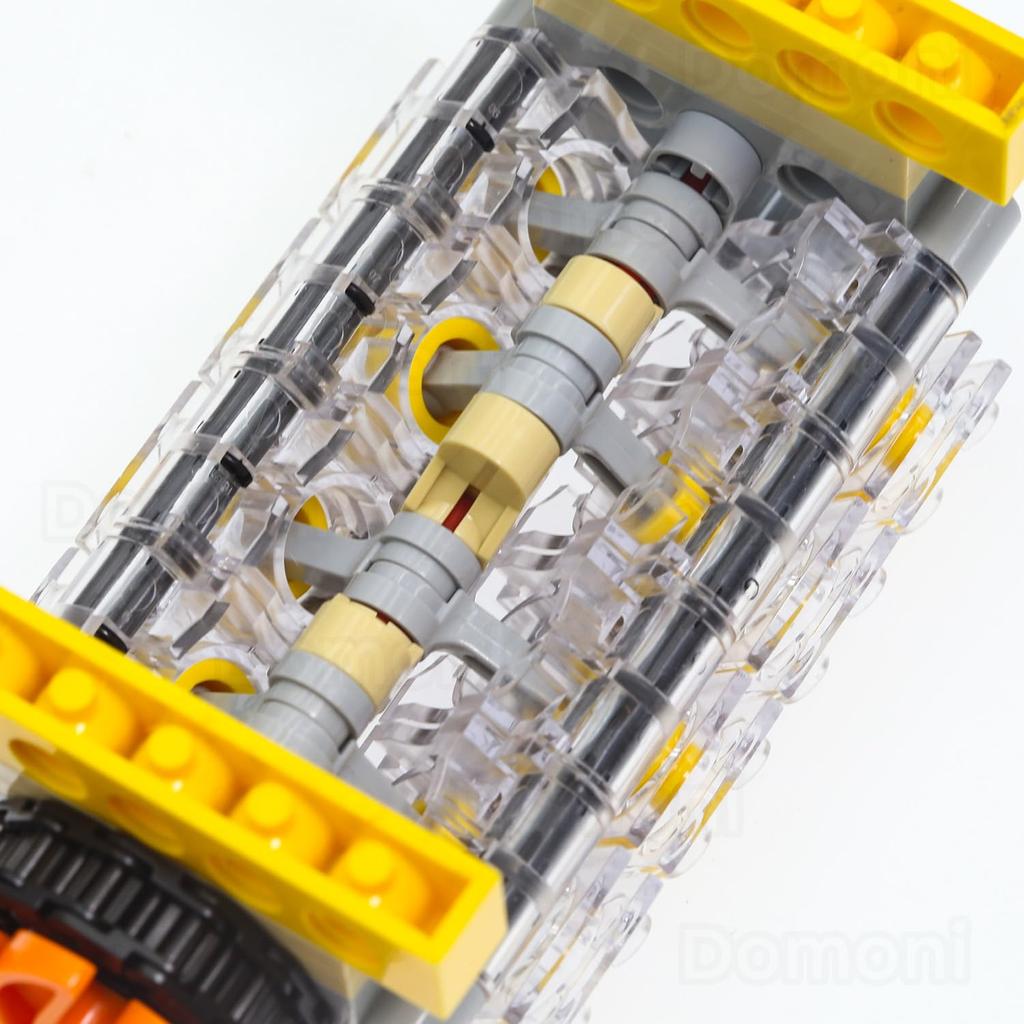 Комплект двигателя с коленчатым валом Domoni с шатунами и головками цилиндров - Детали в стиле V8, Полностью совместимые с проектами MOC, STEM-конструкторами,