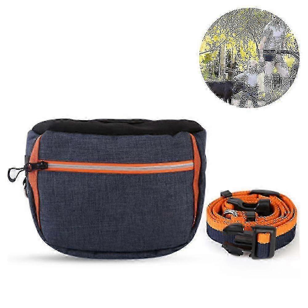 Dog Treat Pouch, Dog Training Pouch Bag With Adjustable Waistband And Built-in Dog Waste Bag Dispenser, Auto Closing Portable Dogs Walking Bag, 4 Ways