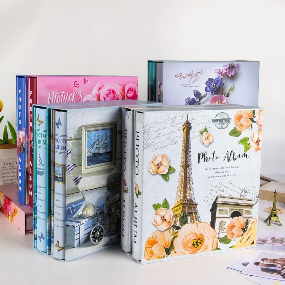 6 Inch 500 Pockets Scrapbook Album Laminated Slip-in Picture Albums Photo Storage Home Storage
