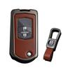Mazda 2 Button Flip Key Case Key Holder Key Cover Alloy Silicone Leather
