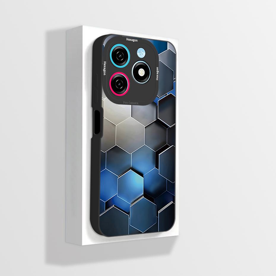 Чехол для Tecno Spark 20 20C Милый Мультяшный Астронавт Квадратный Жидкий Силикон Мягкий Защитный Чехол для Телефона Для Tecno Spark20 20C Funda