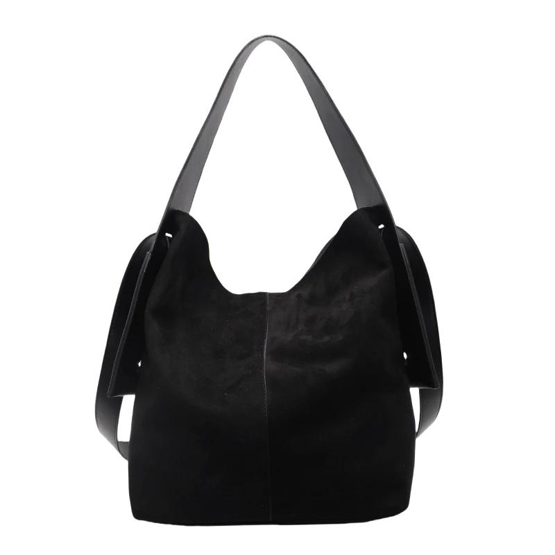 Новые модели сумок-ведер из искусственной замши с ощущением роскоши, сумки большой вместимости