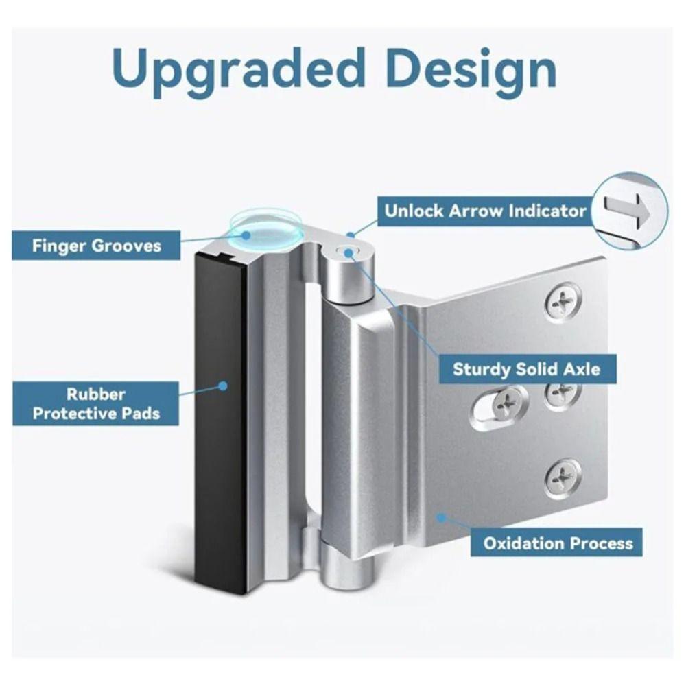 Easy to Install Anti-theft Door Lock Metal Construction Closet Lock Child Safety Lock  Closet Doors