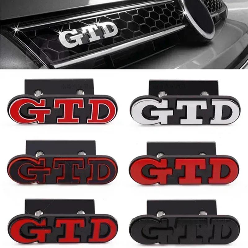 3D Metal Car Front Grill GTD Logo Rear Trunk Sticker Emblem Badge For Volkswagen VW Golf 4 5 6 7 7 MK4 MK5 MK6 MK7 MK8
