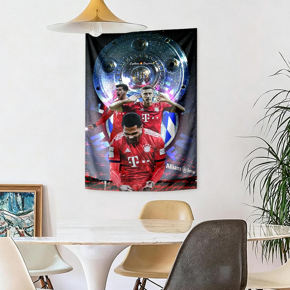 Bayern Munich Wall Decor Tapestry Art For Pet Memorial Birthdaywedding Party Backdrop Family Gift