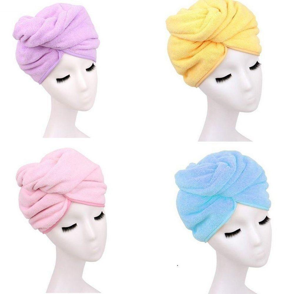 Women New Wrap Hat Spa Bathing Quick Dry Hair Microfiber Towel Turban