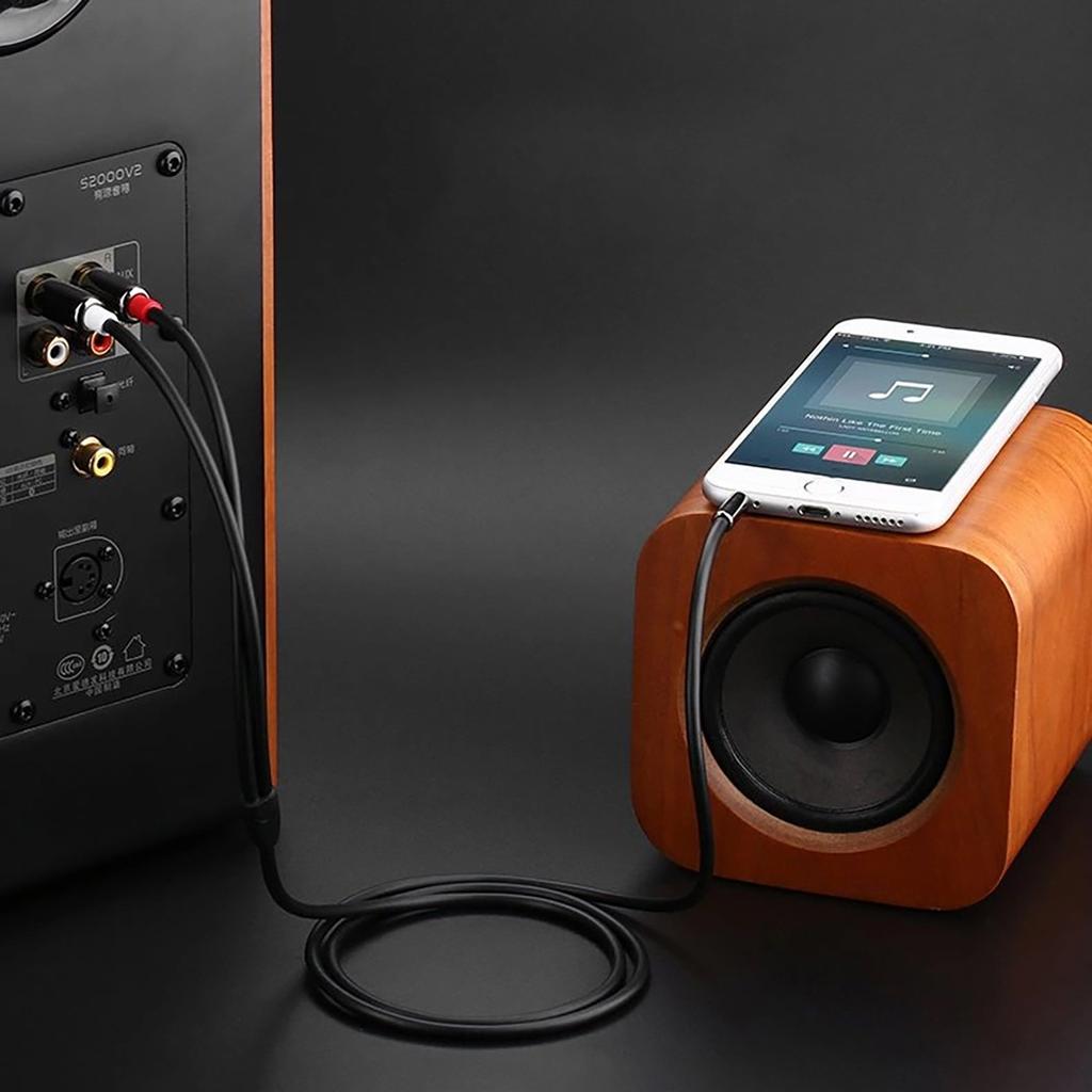 Ugreen AV116 Premium 3.5mm Male to 2RCA Male Audio Cable, 2m - Black