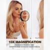 30X Magnifying Mirror with Tweezers and 2 Suction Cups - Portable Makeup Mirror for Grooming, Travel & Precise Beauty Care