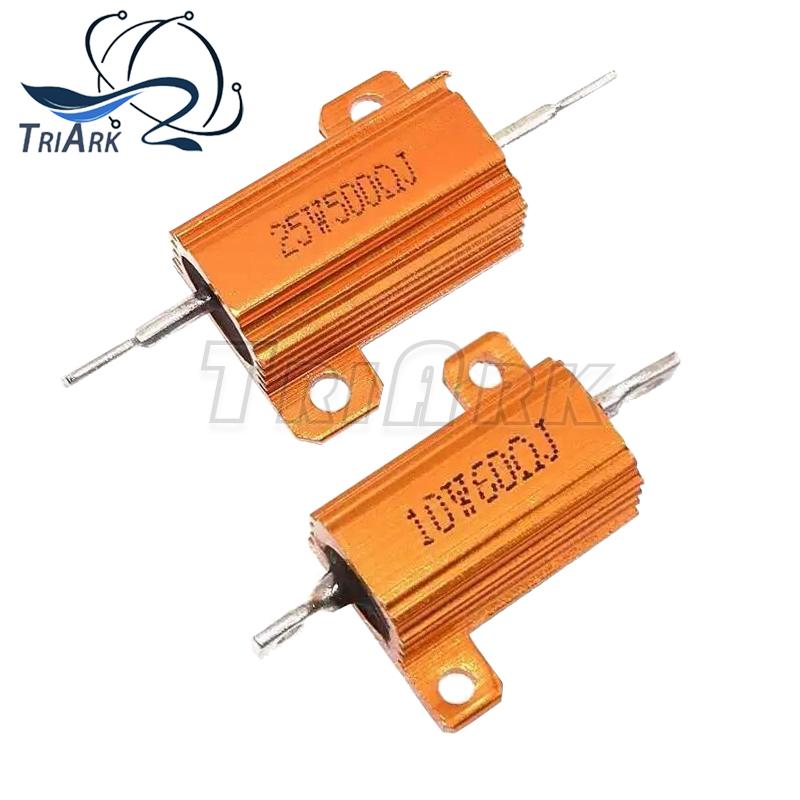RX24 5 Вт 10 Вт 25 Вт Алюминиевый корпус с металлическим корпусом Проволочный резистор 0,01 ~ 30 кОм 1 2 3 5 6 8 10 20 100 150 1 кОм 10 кОм 20 кОм 100 кОм