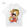 Детские футболки 4-14 лет с принтом Dragon Ball 2026 новая летняя с коротким рукавом для мальчиков хлопковая
