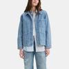Джинсовая куртка Levis Solid Color Multi-Pocket Straight Cut с длинным рукавом и одной пуговицей, мужские куртки, светло-голубые, A6190-0001