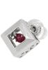 CROSS EMOTION [Special Edition] SpotLight-Dia Dancing Stone Sterling Silver 925 Earrings In Ruby Red (Single Earring) for Men and Women