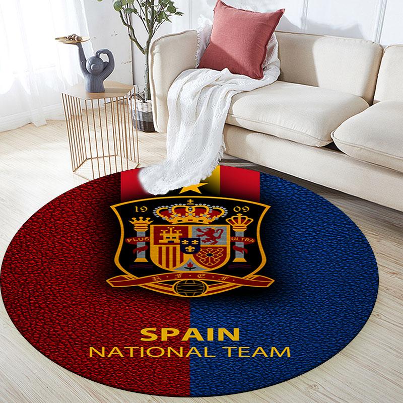 Spain Art pattern round rug,Carpet Rug for Living Room Bedroom Playroom ,Non-slip Floor Mat,Holiday Gifts and Birthday Gifts.