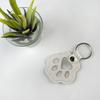 Pet Memorial Keychain Faux Leather Cat Claw Design Pet Hair Storage Pouch Pet Fur Keepsake Keyring for Pet Lovers