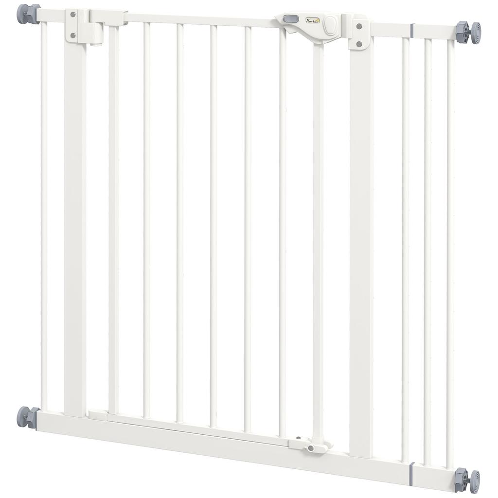 Adjustable Safety Gate W One Extensions Four Adjustable Screws White