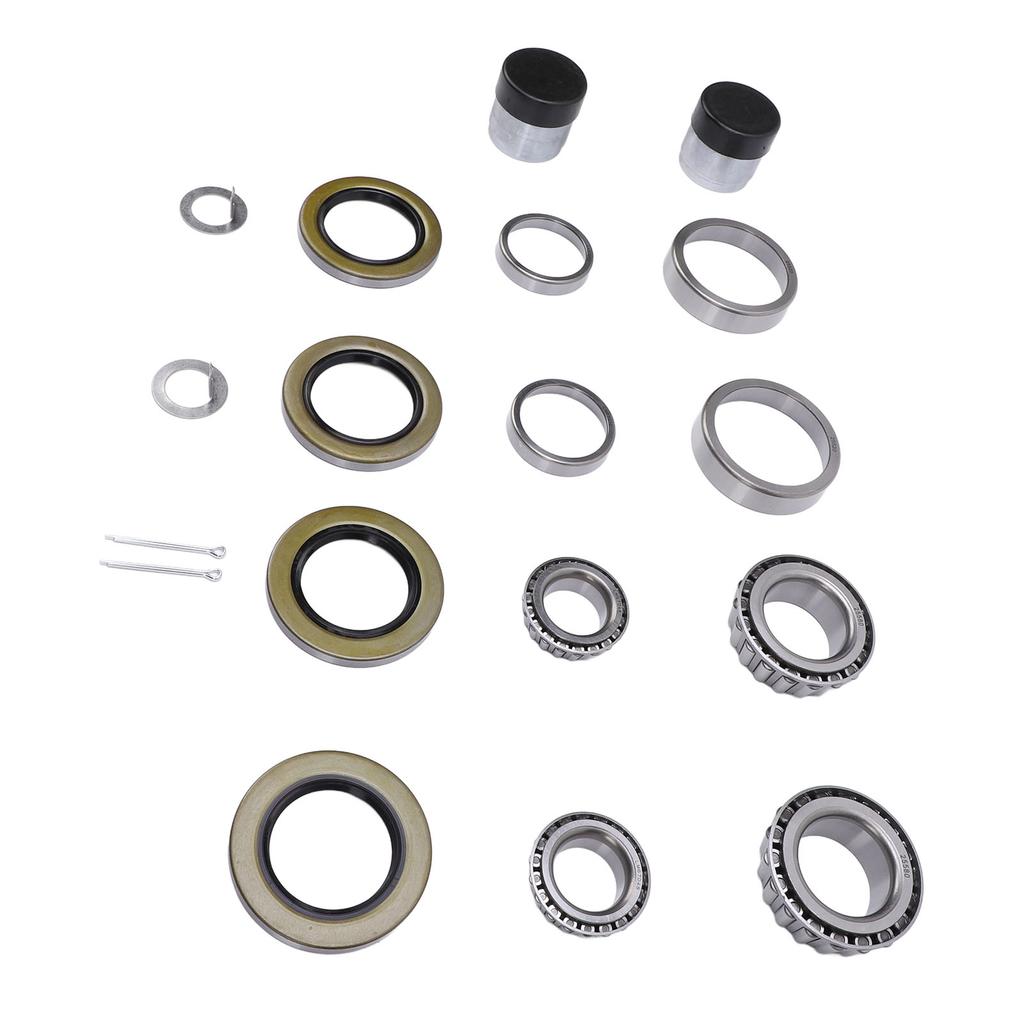 2 Sets Trailer Wheel Hub Bearing Kit with Bearing Protectors 25520 LM67010 for 1 1 4in and 1 3 4in 5200lbs Axle Spindles