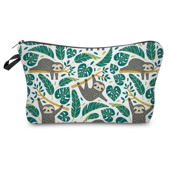 Cosmetic Bag Portable with Zipper Large Capacity Bag Floral Print Compact Travel Makeup Organizer for Cosmetics And Small
