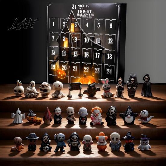 Fun Halloween Countdown 2026 Advent Calendar, 24 Day Box with Spooky Mini Festive Gift Figures, 3D Collectible Holiday Decor for Kids, Party