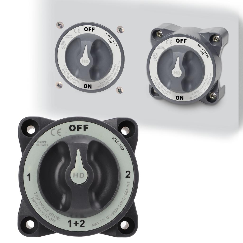 500A морской выключатель аккумулятора, мощный 4-позиционный переключатель аккумулятора для автодома