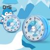 Visual Timer Cartoon Animal Print Legible with Bell Ringtone Reminder Portable 60-Minute Countdown Dia Students Teachers Mechanical Clock Time