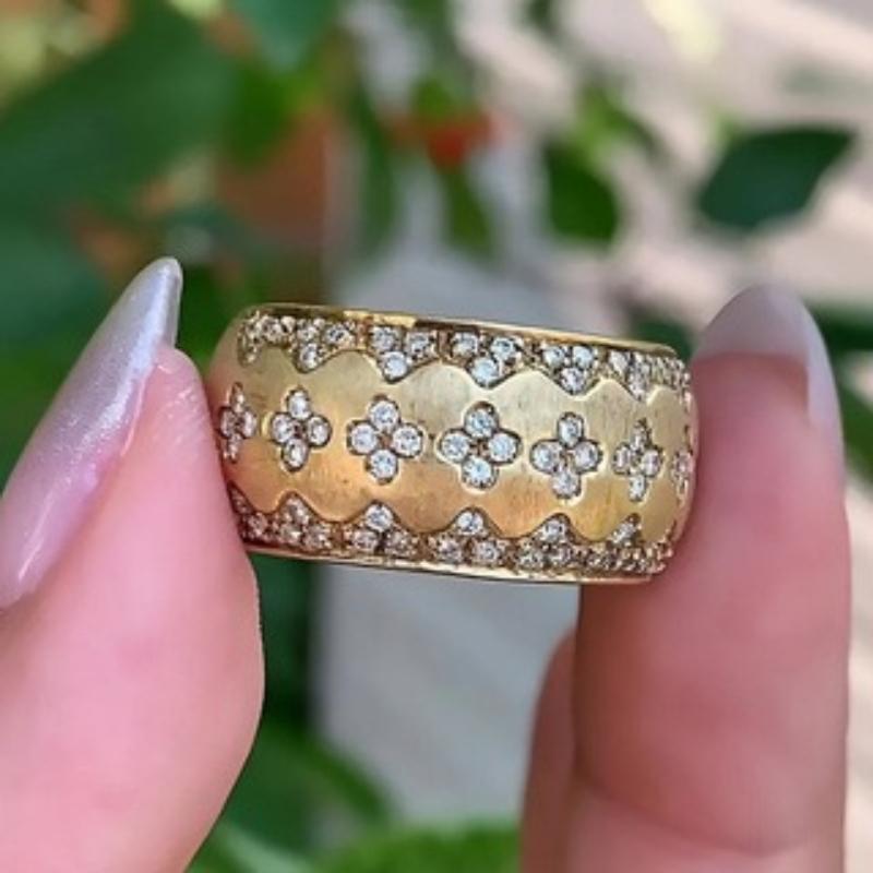 Модное Классическое Геометрическое Кольцо с Инкрустацией Фианитами, Широкое Лицо, Женские Модные Праздничные Аксессуары, Ювелирные Изделия